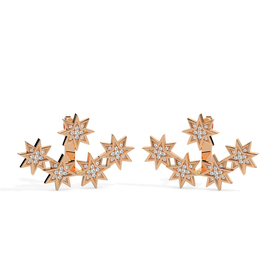 Galaxy Glow Diamond Ear Jackets