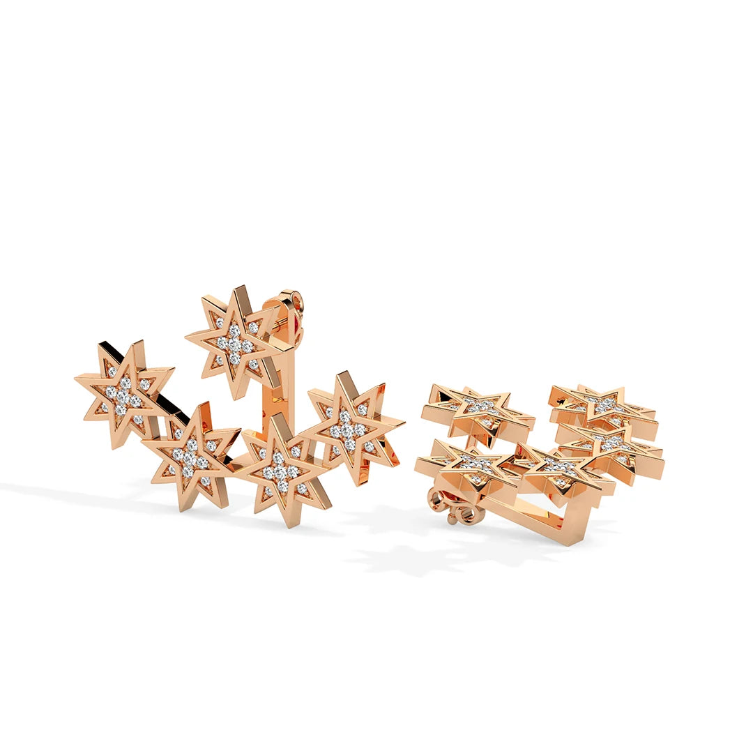 Galaxy Glow Diamond Ear Jackets