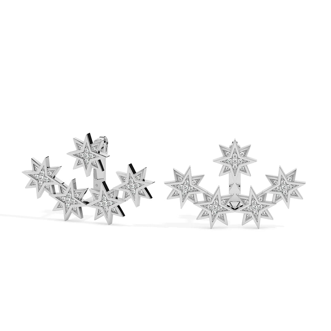 Galaxy Glow Diamond Ear Jackets