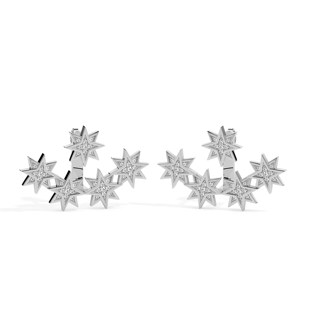 Galaxy Glow Diamond Ear Jackets