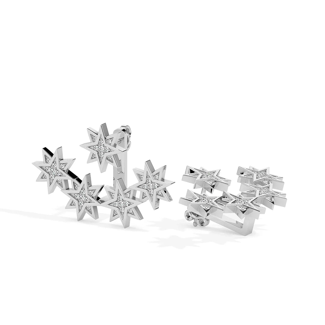 Galaxy Glow Diamond Ear Jackets