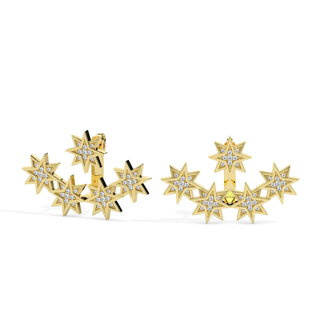Galaxy Glow Diamond Ear Jackets
