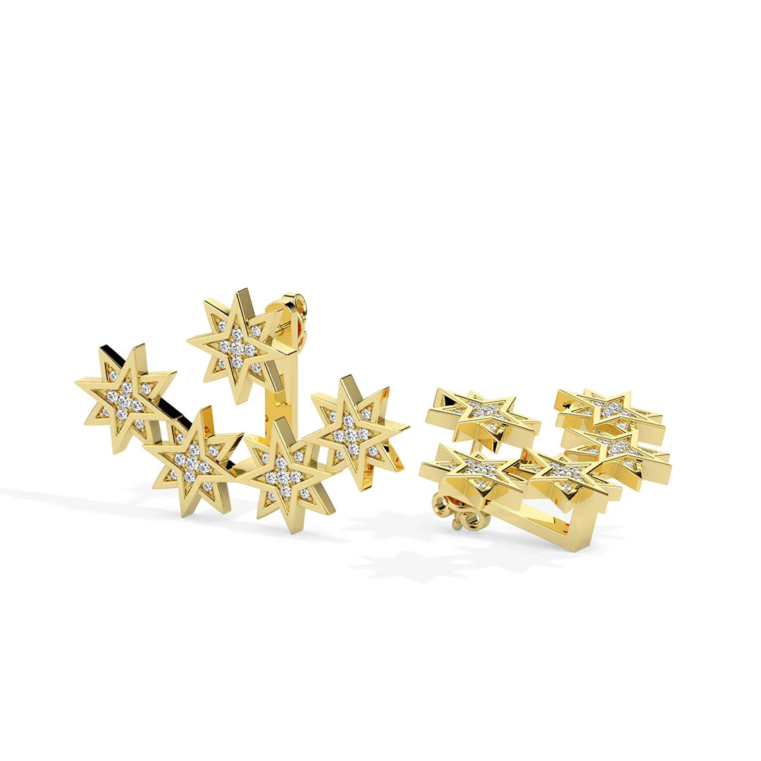 Galaxy Glow Diamond Ear Jackets